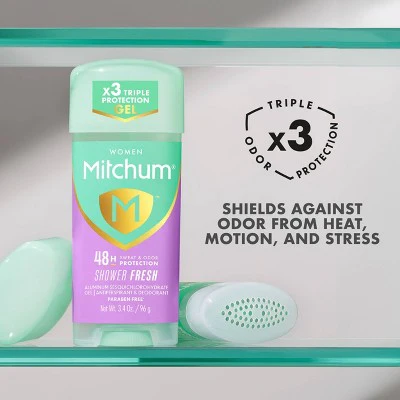 Mitchum Triple Odor Defense Gel Deodorant Shower Fresh  3.4oz/2pk - New - Image 5