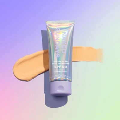 Naked Sundays Golden Glow Body Sunscreen SPF50+ 100ml - Imperfect Box - Image 2