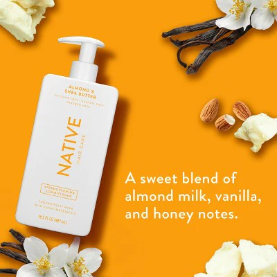 Native Almond & Shea butter Strengthening Vegan Conditioner Sulfate, Paraben and Silicone Free 16.5 fl oz - New - Image 2