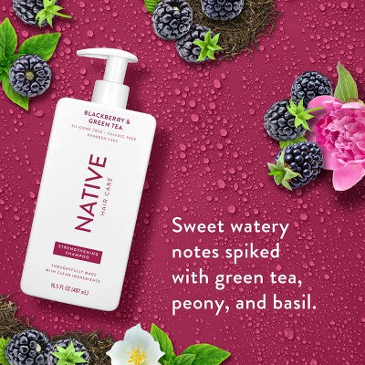 Native Blackberry & Green Tea Strengthening Hair Shampoo 16.5 fl oz - New - Image 2