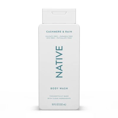 Native Body Wash Cashmere & Rain Sulfate Free 18 fl oz - Imperfect Container