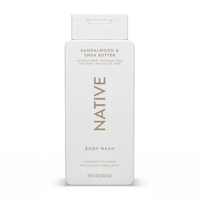 Native Body Wash for Men & Women Sandalwood & Shea Butter  18 fl oz - New