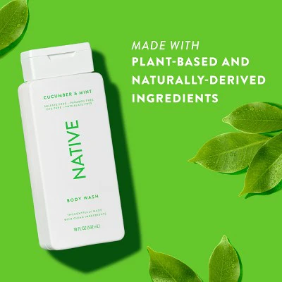 Native Body Wash for Women & Men Cucumber & Mint Sulfate Free 8 fl oz - New - Image 5
