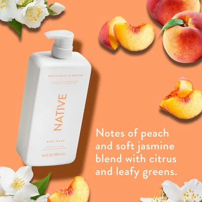 Native Body Wash for Women & Men Sweet Peach & Nectar 36 fl oz - New - Image 4