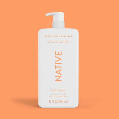 Native Body Wash for Women & Men Sweet Peach & Nectar 36 fl oz - New - Image 8