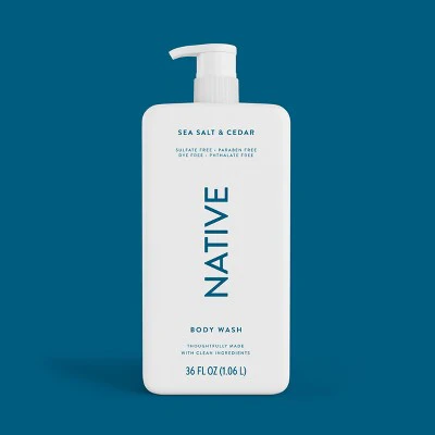 Native Body Wash Sea Salt & Cedar with Pump 36 fl oz - New - Image 9