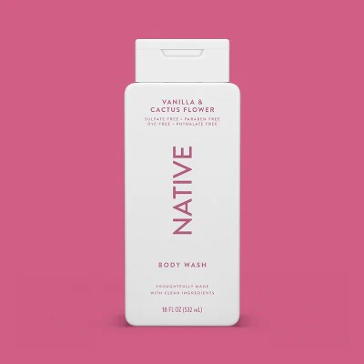 Native Body Wash Vanilla & Cactus Flower Sulfate Free 18 fl oz - Imperfect Container - Image 8