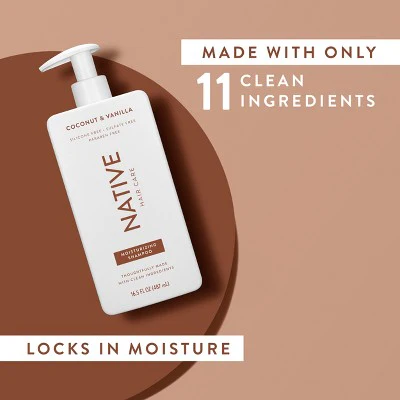 Native Coconut & Vanilla Moisturizing Shampoo 16.5 fl oz - Imperfect Container - Image 7