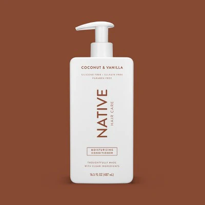 Native Coconut & Vanilla Moisturizing Vegan Conditioner 16.5 fl oz - Imperfect Container - Image 8