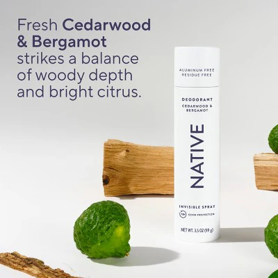 Native Deodorant Spray Cedarwood & Bergamot 3.5oz - Imperfect Container - Image 4
