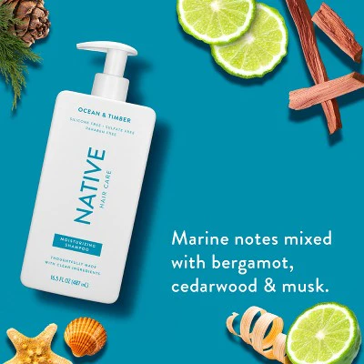 Native Ocean Timber Moisturizing Shampoo 16.5 fl oz - New - Image 2