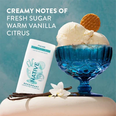 Native Passport Limited Edition Global Flavors Deodorant Italian Vanilla Gelato 2.65 fl oz - Imperfect Container - Image 2