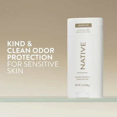 Native Sensitive Men's Deodorant Sandalwood & Shea Butter 3.1 oz - New - Image 2