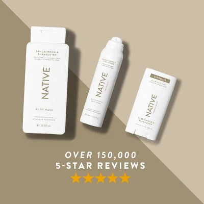 Native Sensitive Solid Deodorant for Men & Women Sandalwood & Shea 2.65oz - New - Image 5