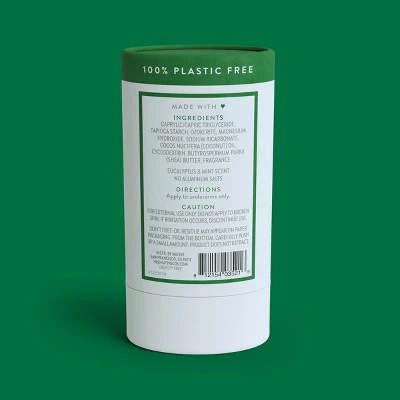 Native Solid Deodorant for Men; Women Eucalyptus; Mint Aluminum; Plastic Free 2.65oz - Imperfect Container - Image 2