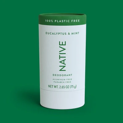 Native Solid Deodorant for Men; Women Eucalyptus; Mint Aluminum; Plastic Free 2.65oz - Imperfect Container - Image 9