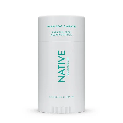 Native Solid Deodorant for Men & Women Palm Leaf & Agave Aluminum Free 2.65oz - New