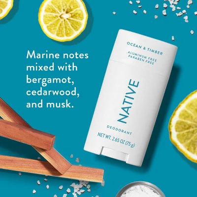 Native Solid Deodorant for Men & Women Ocean & Timber 2.65oz - Imperfect Container - Image 3