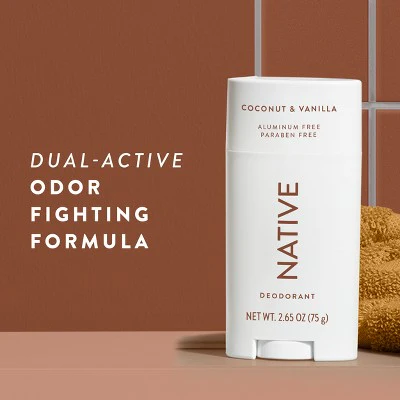 Native Solid Deodorant for Women & Men Coconut & Vanilla 2.65oz - Imperfect Container - Image 7
