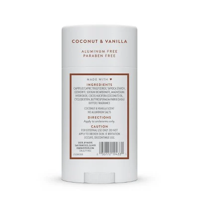 Native Solid Deodorant for Women & Men Coconut & Vanilla 2.65oz - Imperfect Container - Image 9