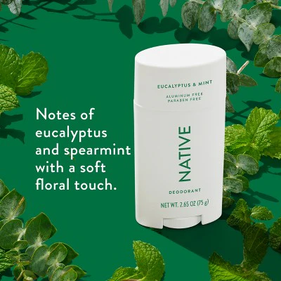 Native Solid Deodorant Eucalyptus & Mint 2.65oz - Imperfect Container - Image 3
