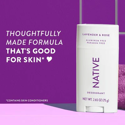 Native Solid Deodorant Lavender & Rose 2.65oz - New - Image 5