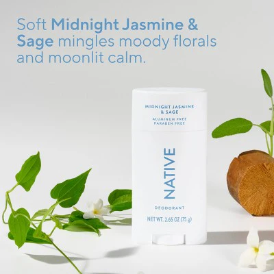 Native Solid Deodorant Midnight Jasmine & Sage 2.65oz - Imperfect Container - Image 4