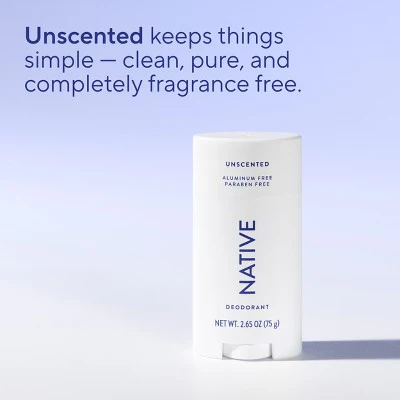 Native Solid Deodorant Unscented Aluminum-Free 2.65oz - Imperfect Container - Image 4