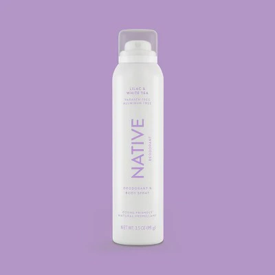 Native Spray Deodorant Lilac & White Tea Aluminum-Free 3.5oz - Imperfect Container - Image 2
