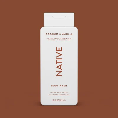 Native Sulfate Free Body Wash Coconut & Vanilla 18 fl oz - Imperfect Container - Image 8
