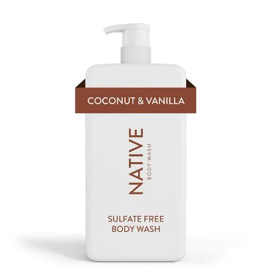 Native Sulfate Free Body Wash Coconut; Vanilla 36 fl oz - Imperfect Container - Image 8