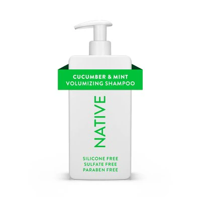 Native Vegan Cucumber & Mint Natural Volume Shampoo, Clean, Sulfate, Paraben and Silicone Free 16.5 fl oz - Imperfect Container - Image 11
