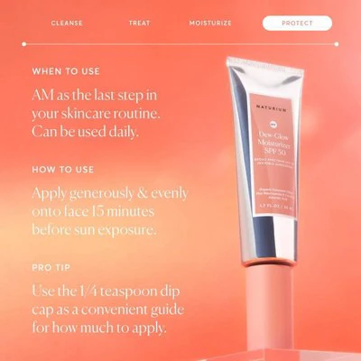 Naturium Dew-Glow Moisturizer SPF 50 1.7fl oz - Imperfect Box - Image 4