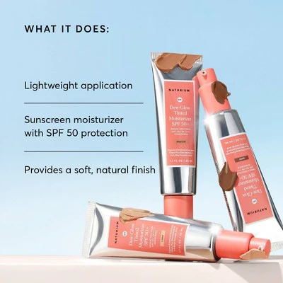 Naturium Tinted Dew Glow Moisturizer SPF 50 1.7 fl oz Light - Imperfect Box - Image 3