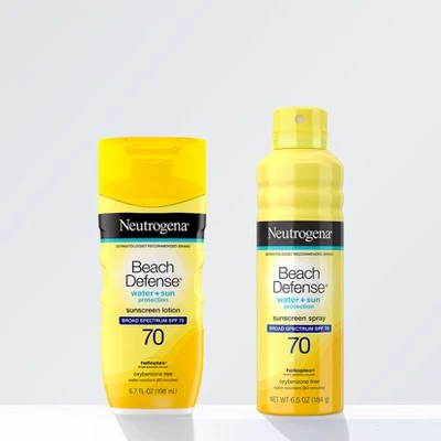 Neutrogena Beach Defense Sunscreen Lotion SPF 70 6.7 fl oz - New - Image 9