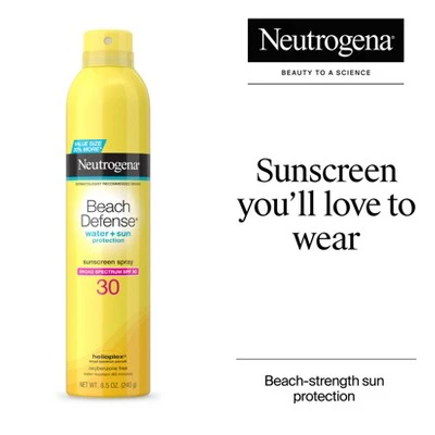 Neutrogena Beach Defense Sunscreen Spray SPF 30 8.5oz - Imperfect Container - Image 3