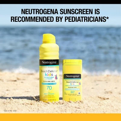 Neutrogena Beach Defense Water Resistant Kids& Sunscreen Stick SPF50 1.5oz - Imperfect Container - Image 4