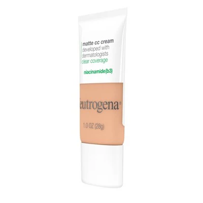 Neutrogena Clear Coverage Flawless Matte Color Correcting Cream, Full-Coverage 4.0 Sand - New - Image 5