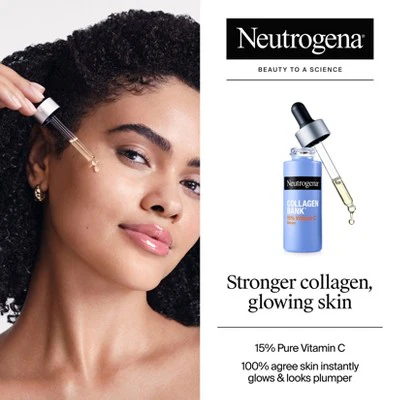 Neutrogena Collagen Bank 15% Vitamin C Glow + Tone Booster Serum 0.5 fl oz - Imperfect Box - Image 3
