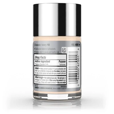 Neutrogena Healthy Skin Liquid Makeup Foundation 10 Classic Ivory - Imperfect Container - Image 2