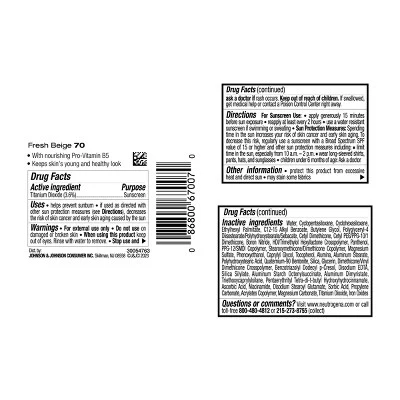 Neutrogena Healthy Skin Liquid Makeup Foundation 70 Fresh Beige - Imperfect Container - Image 7