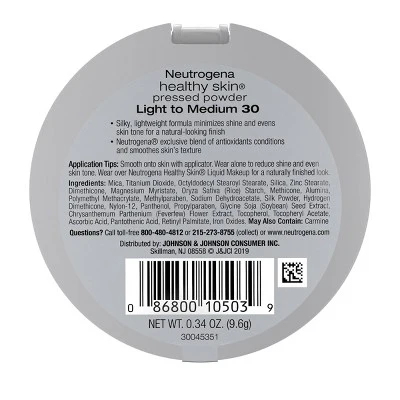 Neutrogena Healthy Skin Pressed Makeup Powder Compact 30 Light to Medium 0.34oz - Imperfect Container - Image 2