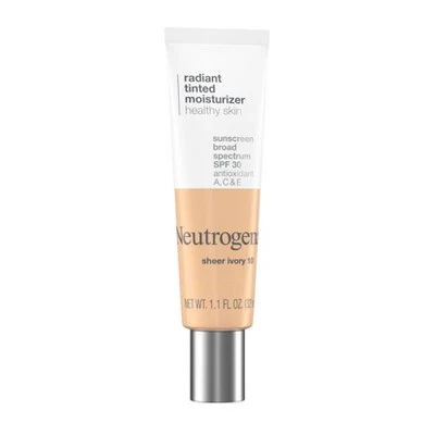 Neutrogena Healthy Skin Radiant Tinted Moisturizer SPF 25 Sheer Fair 20 1.1 fl oz - Imperfect Container - Image 2