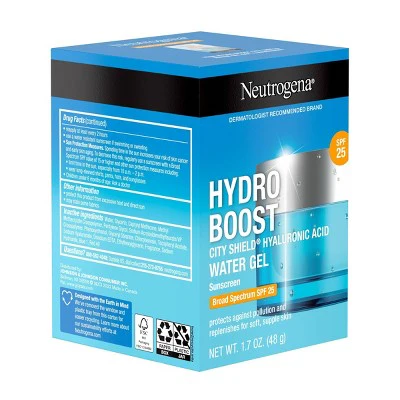 Neutrogena Hydro Boost City Shield Water Face Gel SPF 25 1.7oz - Missing Box - Image 8