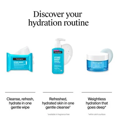 Neutrogena Hydro Boost Facial Cleanser Wipes 50ct - Imperfect Box - Image 10