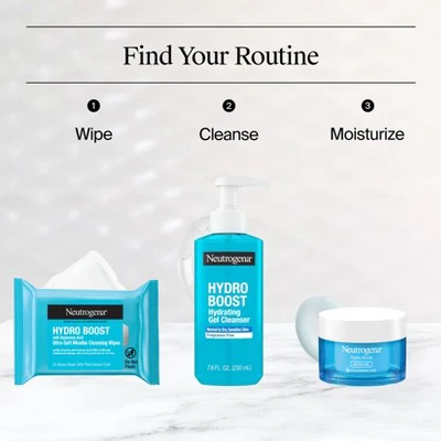 Neutrogena Hydro Boost Facial Cleanser Wipes 50ct - Imperfect Box - Image 7