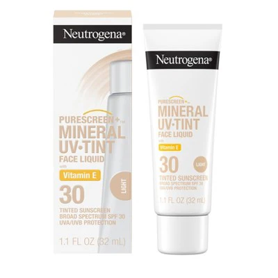 Neutrogena Mineral UV Tint Face Liquid Light Sunscreen SPF 30 1.1oz - Imperfect Box - Image 2