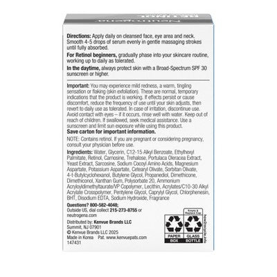 Neutrogena Rapid Wrinkle Repair Retinol Renewal Serum 1 fl oz - Imperfect Box - Image 2