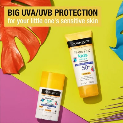 Neutrogena Sheer Zinc Kids Sunscreen Lotion SPF 50 3 fl oz - New - Image 3