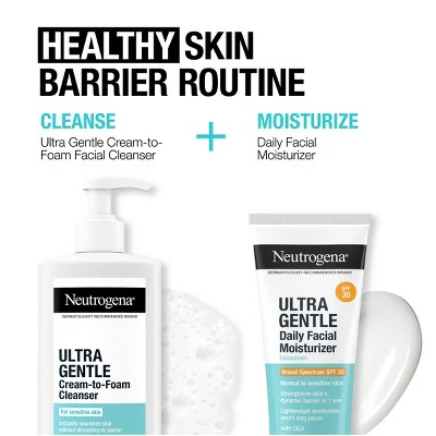 Neutrogena Ultra Gentle Daily Face Moisturizer SPF 30 3.4fl oz - Imperfect Container - Image 7